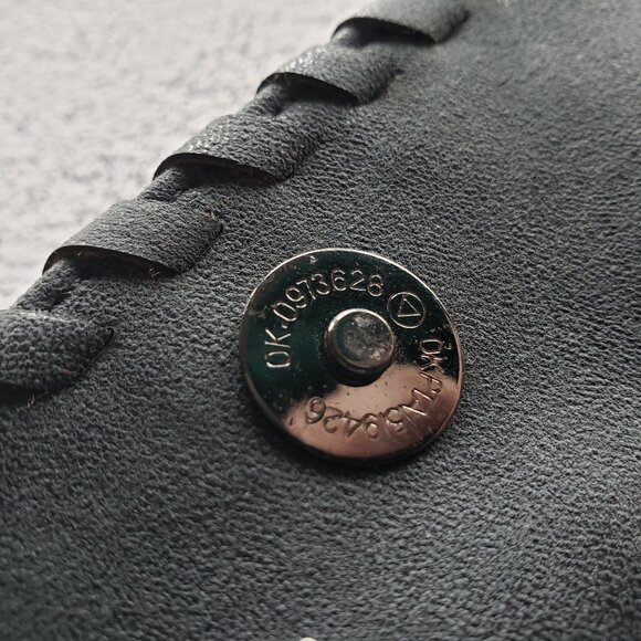 New Mia & Luca Silver Grey suede leather Aztec woven purse NWT - Picture 9 of 12